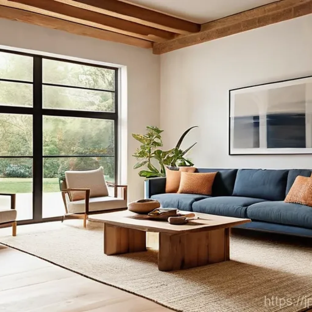 실내건축 실습에서 자주 발생하는 문제와 해결책들 - **Cozy Rustic-Modern Living Room with Multi-Source Lighting**: A spacious, inviting living room desi...