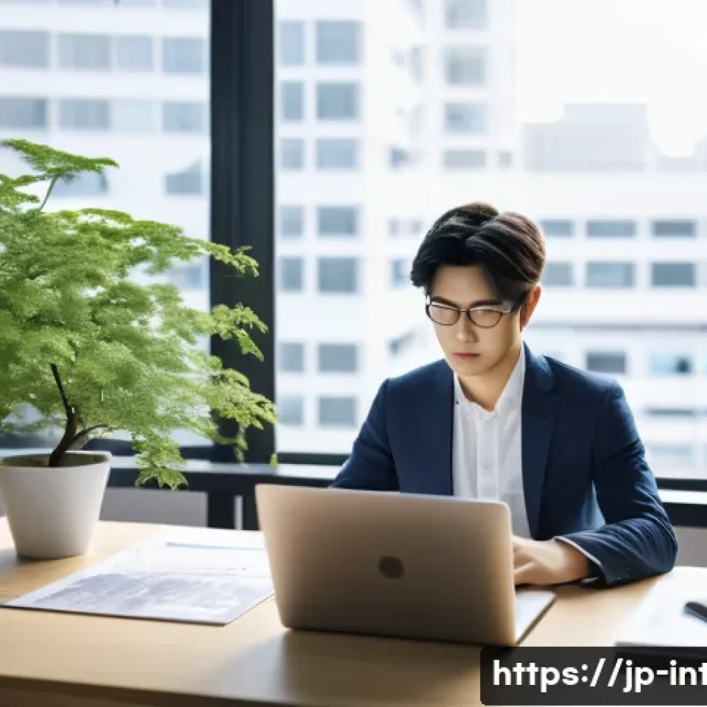 실내건축 연봉 평균과 전망 - A young Japanese interior architect in their early 20s wearing professional business casual attire, ...